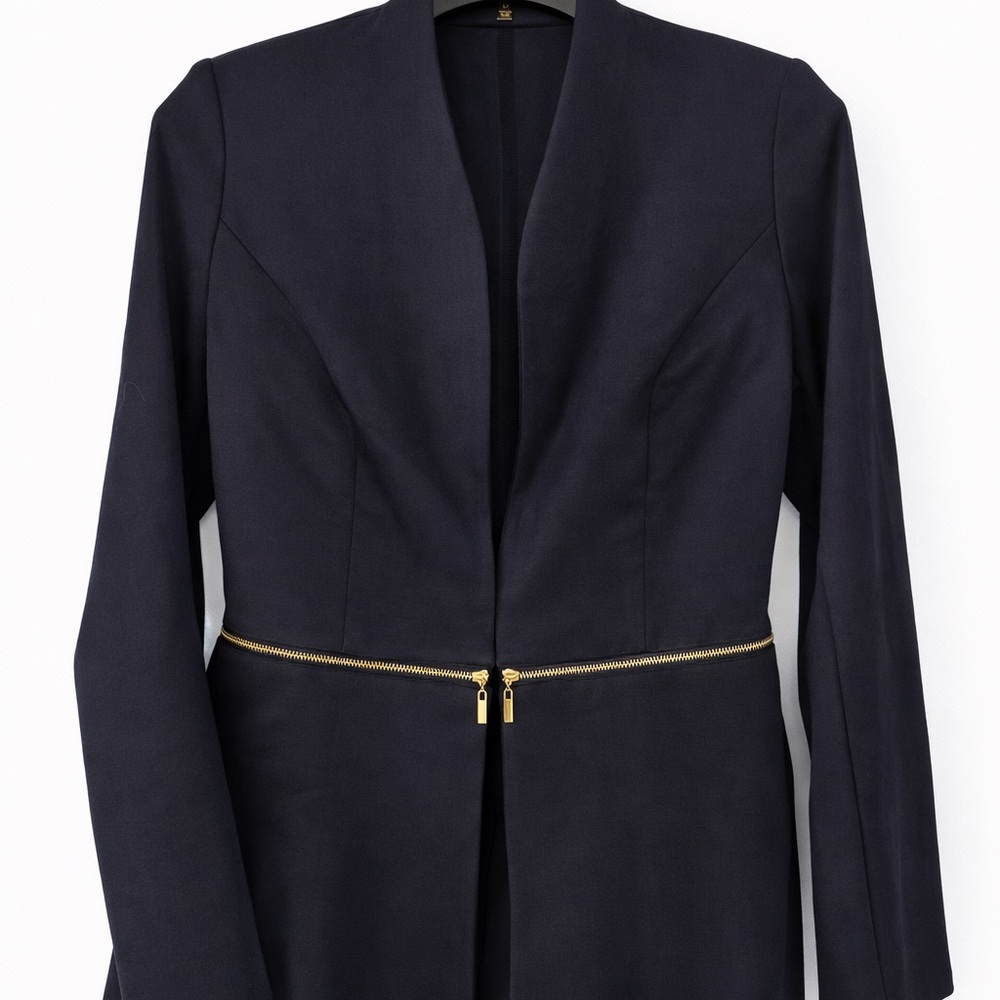 IMAN Navy Women's Blazer with Gold Accent